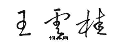 駱恆光王雲桂草書個性簽名怎么寫