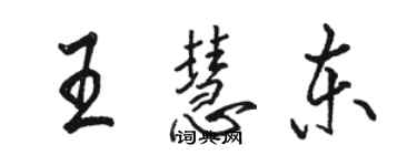 駱恆光王慧東行書個性簽名怎么寫