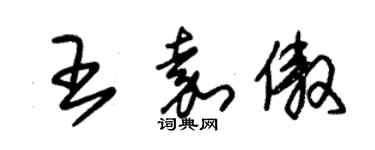 朱錫榮王嘉傲草書個性簽名怎么寫