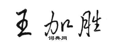 駱恆光王加勝行書個性簽名怎么寫