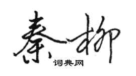 駱恆光秦柳行書個性簽名怎么寫