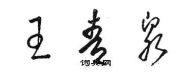 駱恆光王青泉草書個性簽名怎么寫