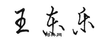 駱恆光王東樂行書個性簽名怎么寫