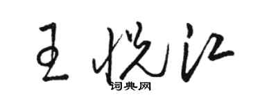 駱恆光王悅江草書個性簽名怎么寫