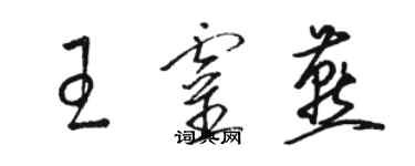 駱恆光王靈燕草書個性簽名怎么寫