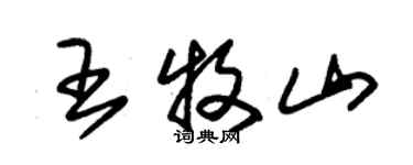 朱錫榮王牧山草書個性簽名怎么寫