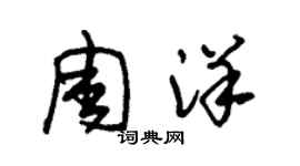 朱錫榮周洋草書個性簽名怎么寫