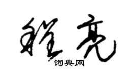 朱錫榮程亮草書個性簽名怎么寫