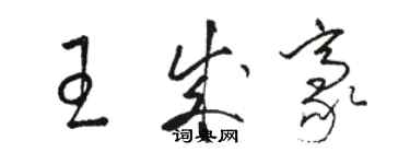 駱恆光王成豪草書個性簽名怎么寫