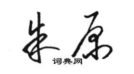 駱恆光朱原草書個性簽名怎么寫