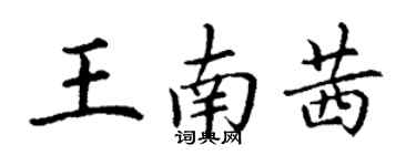 丁謙王南茜楷書個性簽名怎么寫