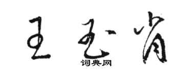 駱恆光王玉肖草書個性簽名怎么寫