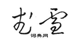 駱恆光武雪草書個性簽名怎么寫