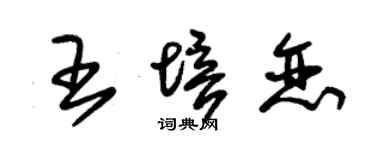 朱錫榮王培戀草書個性簽名怎么寫