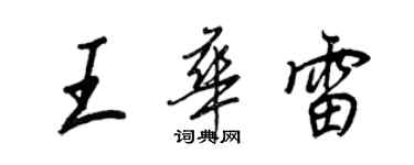 王正良王華雷行書個性簽名怎么寫