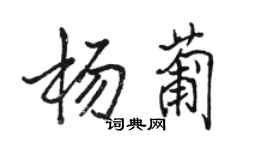 駱恆光楊葡行書個性簽名怎么寫
