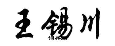 胡問遂王錫川行書個性簽名怎么寫