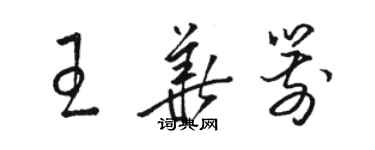 駱恆光王華箭草書個性簽名怎么寫