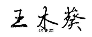 曾慶福王木葵行書個性簽名怎么寫