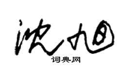 朱錫榮沈旭草書個性簽名怎么寫