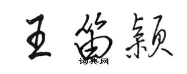 駱恆光王笛穎行書個性簽名怎么寫