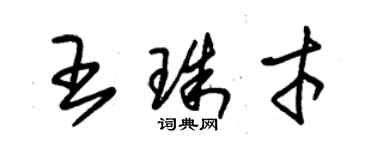 朱錫榮王珠才草書個性簽名怎么寫