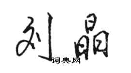 駱恆光劉晶行書個性簽名怎么寫