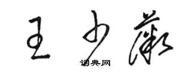 駱恆光王少薇草書個性簽名怎么寫