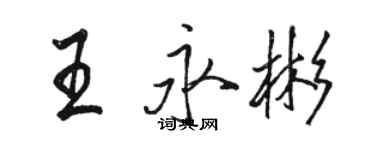 駱恆光王永彬行書個性簽名怎么寫