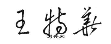 駱恆光王特華草書個性簽名怎么寫