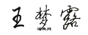 駱恆光王夢露行書個性簽名怎么寫