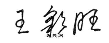 駱恆光王彩旺草書個性簽名怎么寫