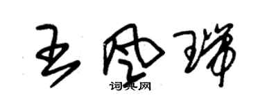 朱錫榮王風瑞草書個性簽名怎么寫