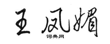 駱恆光王鳳媚行書個性簽名怎么寫