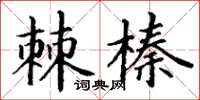 丁謙棘榛楷書怎么寫