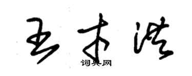 朱錫榮王才洪草書個性簽名怎么寫