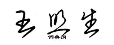 朱錫榮王照生草書個性簽名怎么寫