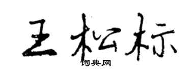 曾慶福王松標行書個性簽名怎么寫