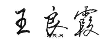 駱恆光王良霞行書個性簽名怎么寫