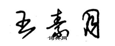 朱錫榮王素月草書個性簽名怎么寫