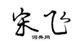 曾慶福宋飛行書個性簽名怎么寫