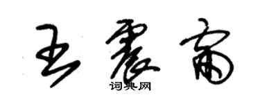 朱錫榮王震雷草書個性簽名怎么寫