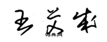 朱錫榮王艾成草書個性簽名怎么寫