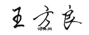 駱恆光王方良行書個性簽名怎么寫