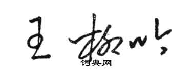 駱恆光王柳吟草書個性簽名怎么寫