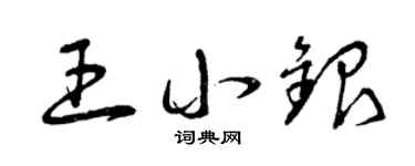 曾慶福王小銀草書個性簽名怎么寫