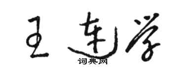 駱恆光王連學草書個性簽名怎么寫