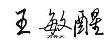 駱恆光王敏醒行書個性簽名怎么寫