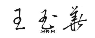 駱恆光王玉華草書個性簽名怎么寫