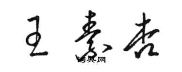 駱恆光王素杏草書個性簽名怎么寫
